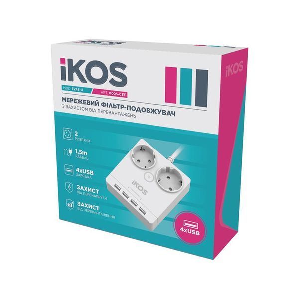 Мережевий фільтр iKOS (0005-CEF) H00000433284 фото
