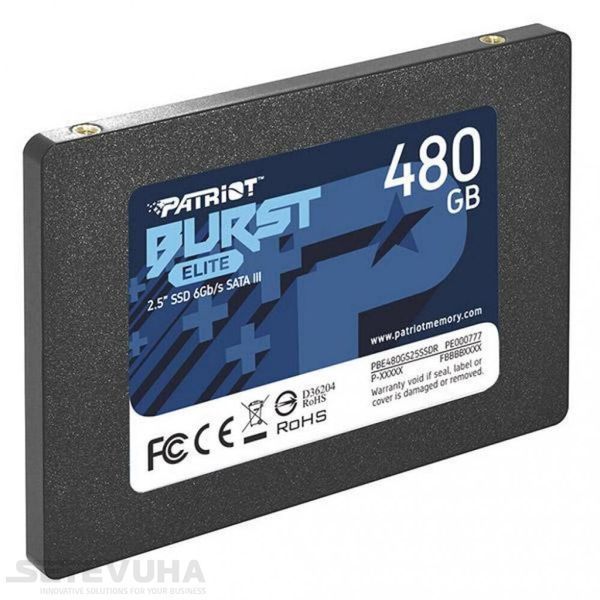 SSD диск Patriot Burst Elite 480ГБ SATA III 2.5" 3D NAND TLC (PBE480GS25SSDR) H00000040817 фото