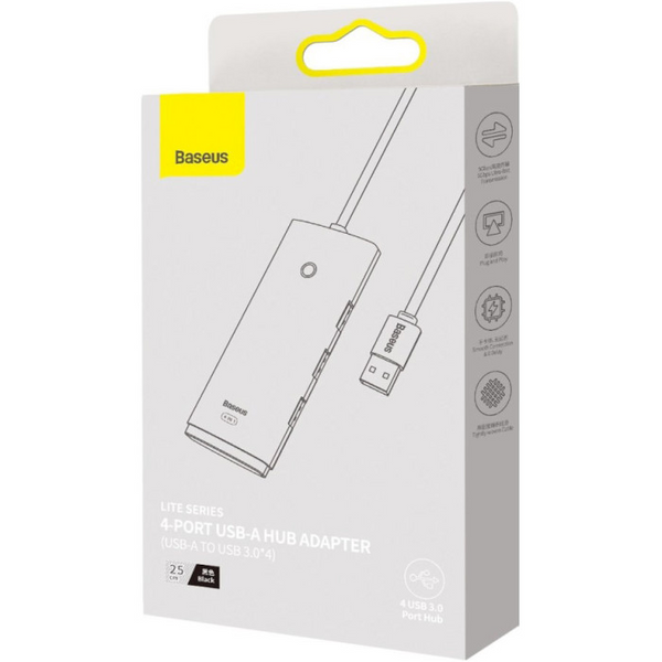 USB-хаб BASEUS USB Type A - 4 x USB Type A 1 x USB Type-C 0.25 м (WKQX030001) H00000372837 фото
