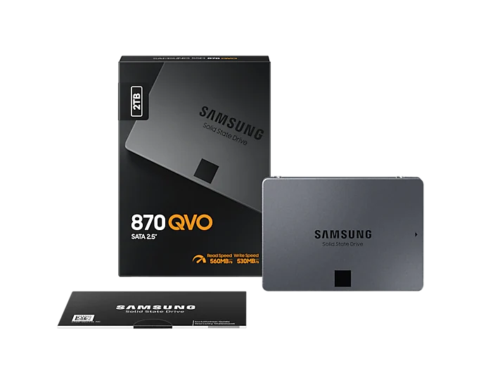 SSD диск Samsung 870 QVO 2ТБ SATA III 2.5" V-NAND (MZ-77Q2T0BW) H00000026235 фото