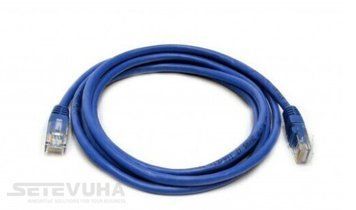 Патч корд Kingda UTP Cat. 5e 1 м PVC Синій (PAUT3100-Bl) H00000002696 фото