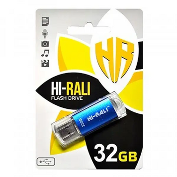 Флеш пам'ять USB Hi-Rali 32ГБ USB 2.0 (HI-32GBVCBL) H00000230813 фото
