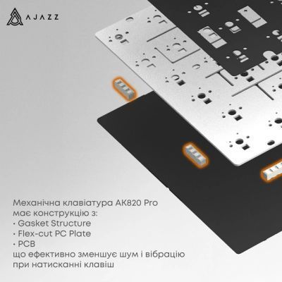 Клавиатура Ajazz (AK820PRO-FF-PWB) H00000500514 фото