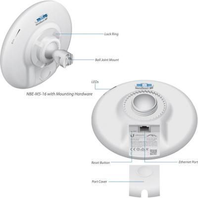 Бездротова точка доступу Ubiquiti NanoBeam M5-16 (NBE-M5-16) H00000000713 фото