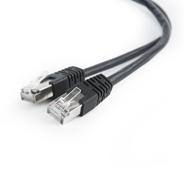 Патч корд Cablexpert FTP Cat. 5e 0.5 м PVC Чорний (PP22-0.5M/BK) H00000100640 фото