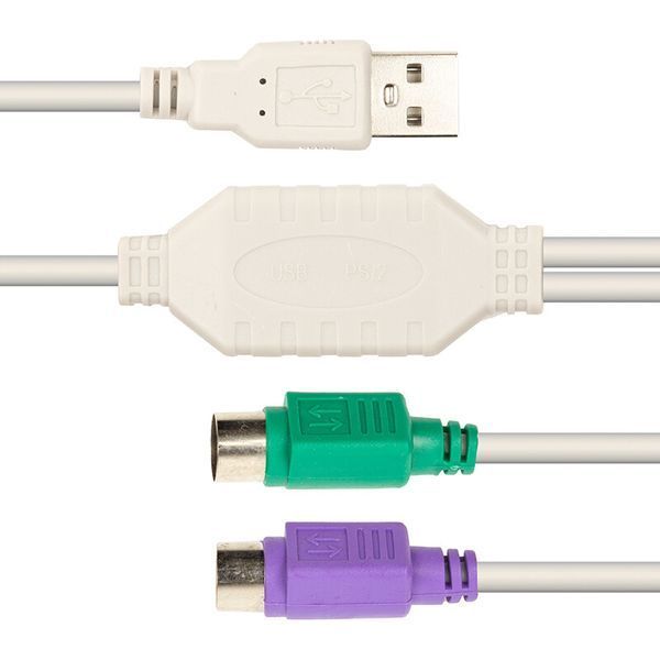 Адаптер-перехідник PowerPlant USB Type A - 2 x PS/2 0,3 м (CA913183) H00000179484 фото