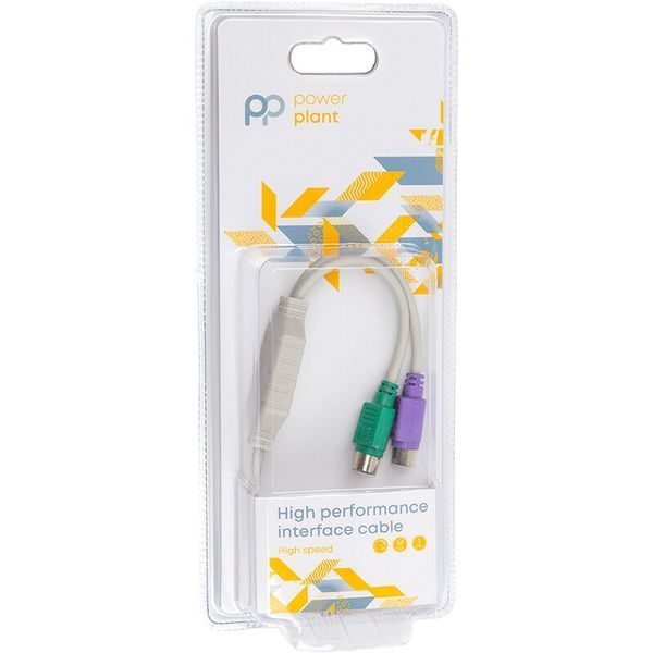 Адаптер-перехідник PowerPlant USB Type A - 2 x PS/2 0,3 м (CA913183) H00000179484 фото