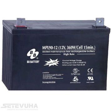 Аккумуляторная батарея B.B. Battery 90 Ач AGM 12 В (MPL90-12/UPS12440W) H00000037632 фото
