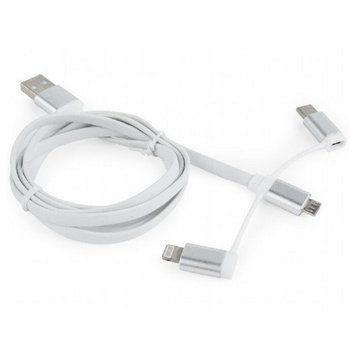 Кабель Cablexpert USB Type A - Micro-USB USB Type C Apple Lightning 1 м USB 2.0 (CC-USB2-AMLM32-1M-W) H00000179824 фото