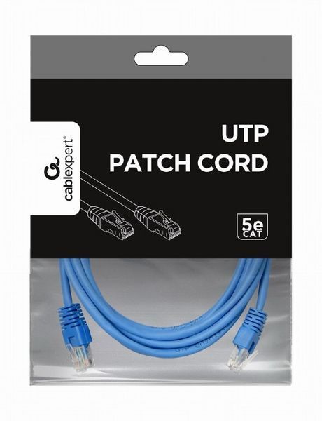 Патч корд Cablexpert UTP Cat. 5e 3 м PVC Синій (PP12-3M/B) H00000135369 фото