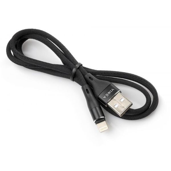Кабель Vinga USB Type A - Apple Lightning 1 м USB 2.0 (VCPDCLCANB1BK) H00000204197 фото
