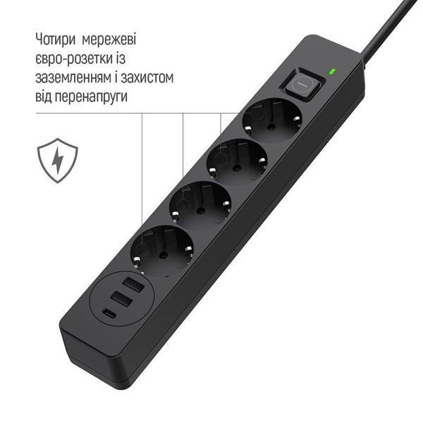 Сетевой фильтр ColorWay (CW-CHE432PDB) H00000440587 фото