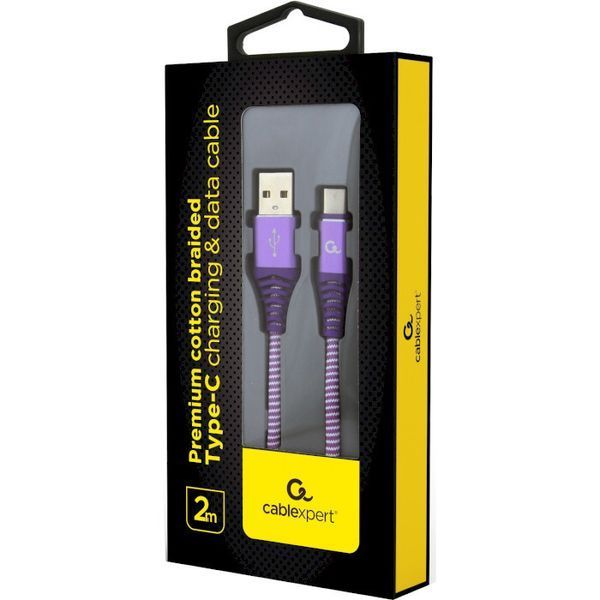 Кабель Cablexpert USB Type A - USB Type C 2 м USB 2.0 (CC-USB2B-AMCM-2M-PW) H00000179842 фото