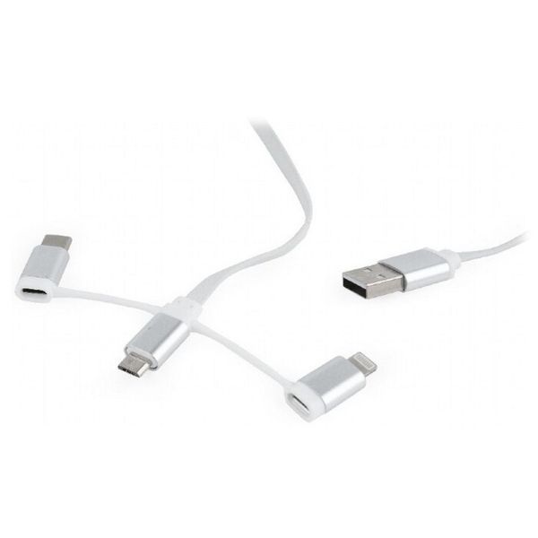 Кабель Cablexpert USB Type A - Micro-USB USB Type C Apple Lightning 1 м USB 2.0 (CC-USB2-AMLM32-1M-W) H00000179824 фото
