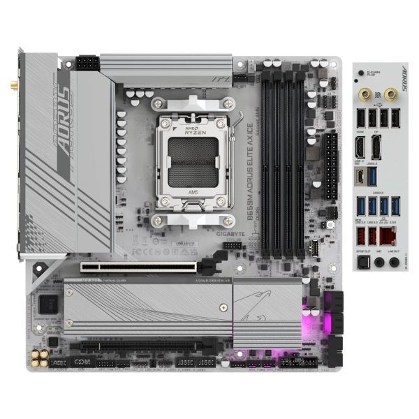 Материнська плата Gigabyte (B650M AORUS ELITE AX ICE) H00000422879 фото