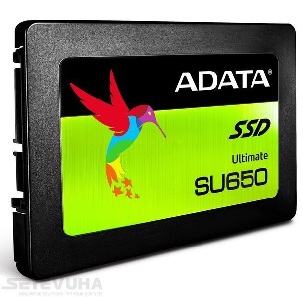 SSD диск ADATA SU650SS BLACK RETAIL 240ГБ SATA III 2.5" 3D NAND TLC (ASU650SS-240GT-R) H00000031831 фото