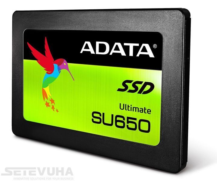 SSD диск ADATA SU650SS BLACK RETAIL 240ГБ SATA III 2.5" 3D NAND TLC (ASU650SS-240GT-R) H00000031831 фото