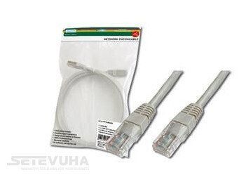 Патч корд DIGITUS UTP Cat. 5e 0.5 м PVC Сірий (DK-1511-005) H00000023213 фото
