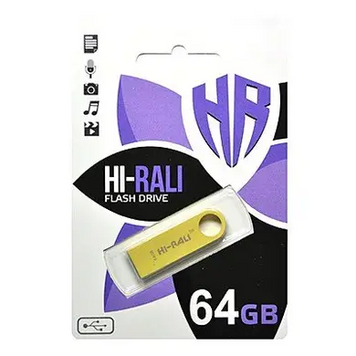 Флеш пам'ять USB Hi-Rali 64ГБ USB 2.0 (HI-64GBSHGD) H00000230817 фото