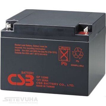 Аккумуляторная батарея CSB 26 Ач AGM 12 В (GP12260) H00000002180 фото