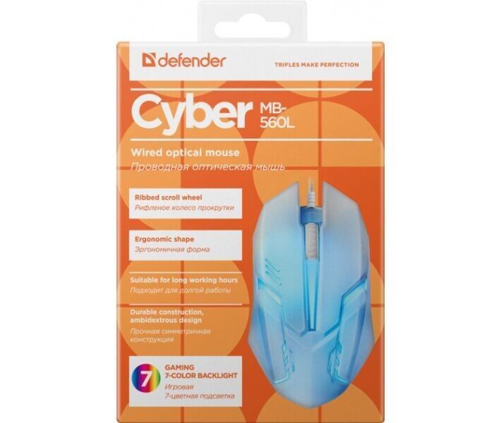 Миша Defender Cyber MB-560L дротова ігрова (52561_DEFENDER) H00000062693 фото