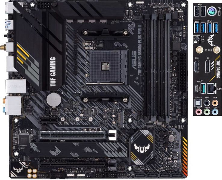 Материнська плата ASUS TUF GAMING B550 АМ4 (TUF GAMING B550M-PLUS WIFI II) H00000177372 фото