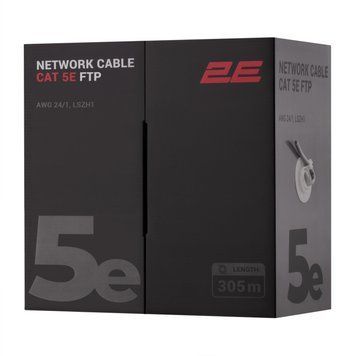Кабель витая пара 2E F/UTP Cat 5e LSZH 4 х 2 х 0.51 (2E-CBL5EFTP-LSZH1-GRY) H00000395442 фото