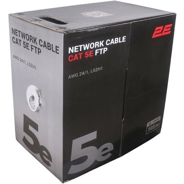 Кабель витая пара 2E F/UTP Cat 5e LSZH 4 х 2 х 0.51 (2E-CBL5EFTP-LSZH1-GRY) H00000395442 фото