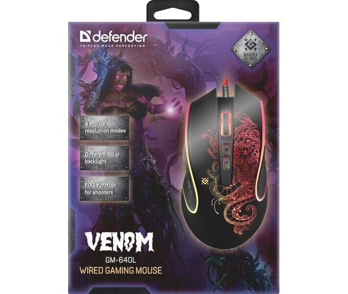 Мышь Defender проводная игровая (52640_DEFENDER) H00000062694 фото