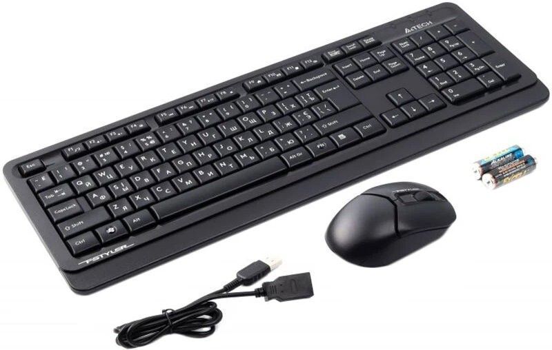 Клавіатура + миша A4Tech бездротова (FG1012S (Black)) H00000303212 фото