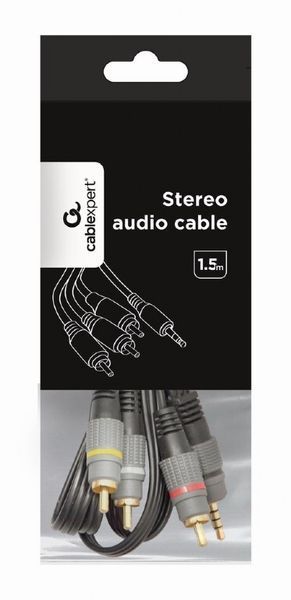 Кабель Cablexpert mini-jack 3.5 мм - 3*RCA 1.5 м (CCAP-4P3R-1.5M) H00000179965 фото