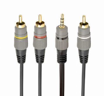 Кабель Cablexpert mini-jack 3.5 мм - 3*RCA 1.5 м (CCAP-4P3R-1.5M) H00000179965 фото