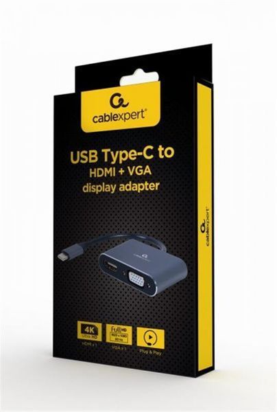 Адаптер-перехідник Cablexpert (A-USB3C-HDMIVGA-01) H00000179734 фото