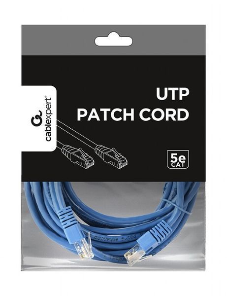 Патч корд Cablexpert UTP Cat. 5e 5 м PVC Синій (PP12-5M/B) H00000135372 фото