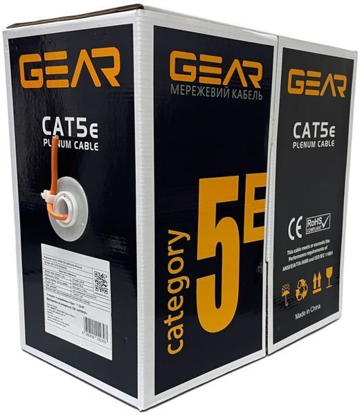 Кабель витая пара GEAR U/UTP Cat 5e LSZH 4 х 2 х 0.51 (GEC&ndash;UTPLCCA051305) H00000429214 фото