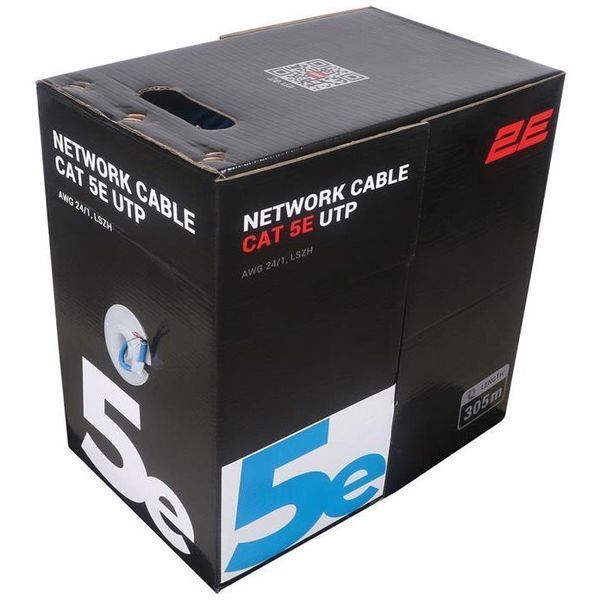 Кабель вита пара 2E U/UTP Cat 5e LSZH 4 х 2 х 0.51 (2E-CBL5EUTP-LSZH-BLU) H00000395443 фото