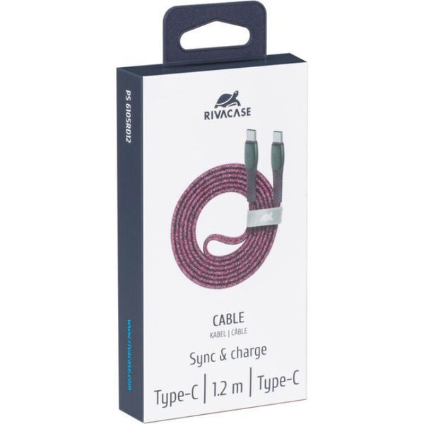 Кабель RIVACASE USB Type C - USB Type C 1.2 м USB 2.0 (PS6105 RD12) H00000180097 фото