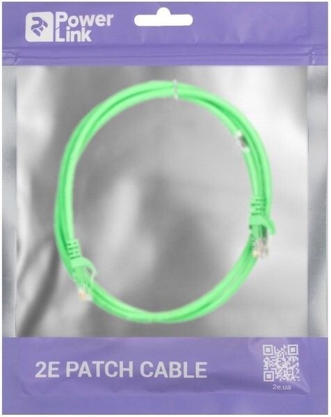 Патч корд 2E UTP Cat. 5e 1.2 м PVC Зелений (2E-PC5ECA-120GRN) H00000072266 фото