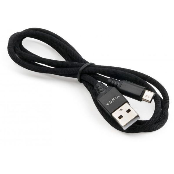 Кабель Vinga USB Type A - USB Micro-B 5 Pin 1 м USB 2.0 (VCPDCMBN21BK) H00000204205 фото