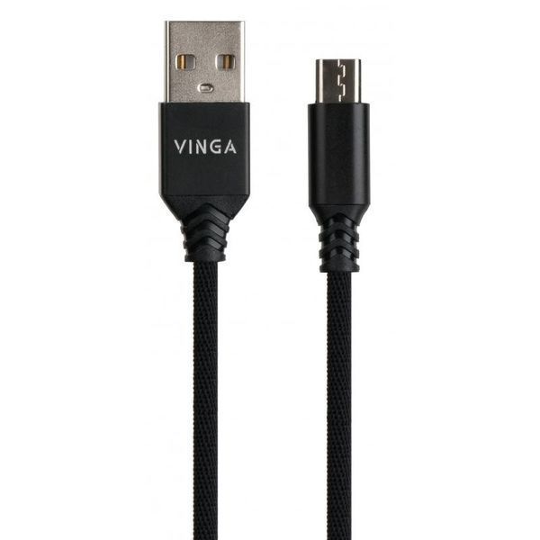 Кабель Vinga USB Type A - USB Micro-B 5 Pin 1 м USB 2.0 (VCPDCMBN21BK) H00000204205 фото