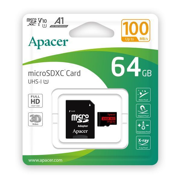 Карта памяти Apacer (AP64GMCSX10UB-R) H00000460369 фото