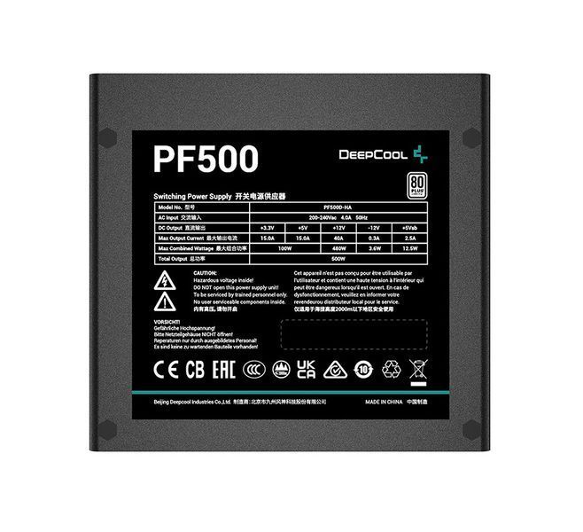 Блок питания Deepcool (R-PF500D-HA0B-EU) H00000429755 фото