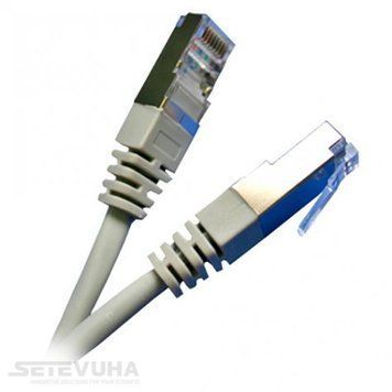 Патч корд Kingda F/FTP Cat. 5e 1 м PVC Сірий (KD-PAFT4100GY) H00000009682 фото