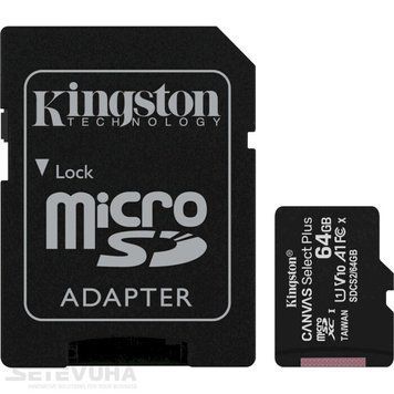 Карта пам'яті Kingston Canvas Select Plus microSD 64ГБ (SDCS2/64GB) H00000038321 фото