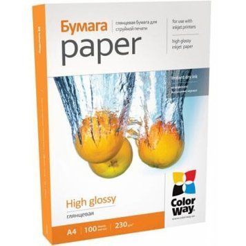 Папір ColorWay А4 230 г/м&sup2; 100 шт. (PG230100A4) H00000177294 фото