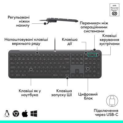 Клавиатура + мышь Logitech (920-013349) H00000492678 фото