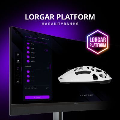 Мышь Lorgar (LRG-MSE90W-BK) H00000486377 фото