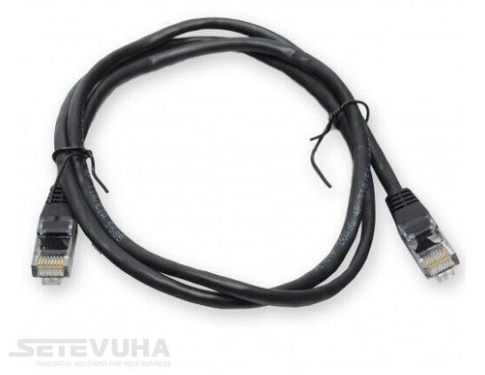 Патч корд Kingda UTP Cat. 5e 0.5 м PVC Чорний (PAUT3050-BK) H00000002692 фото