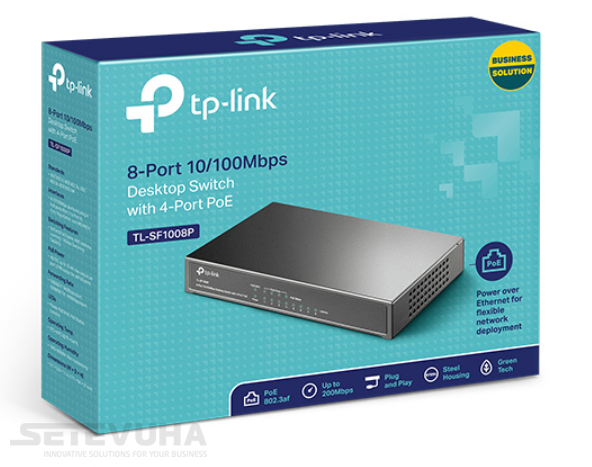 Коммутатор TP-Link PoE (TL-SF1008P) H00000029401 фото