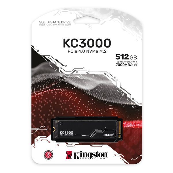 SSD диск Kingston KC3000 512ГБ PCIe 4.0 x4 М.2 2280 3D NAND TLC (SKC3000S/512G) H00000138447 фото